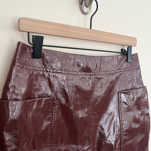 Maeve x Anthropologie NWOT Faux Leather Mini Skirt - Picture 6 of 13
